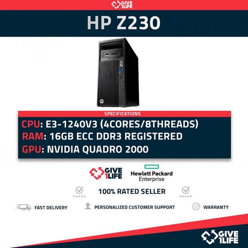 HP Z230 INTEL XEON E3-1245 V3 8vCores + SSD 200GB + 16GB DDR3
ENVIO RAPIDO, FACTURA DISPONIBLE, CAJA REFORZADA, VENDEDOR PROFESIONAL