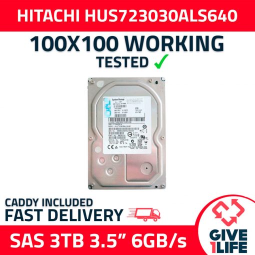 HITACHI HUS723030ALS640 HDD 3TB SAS-2 6GB/S 7.2K RPM 64MB CACHE + CADDY 00D0827
ENVIO RAPIDO, FACTURA, VENDEDOR PROFESIONAL