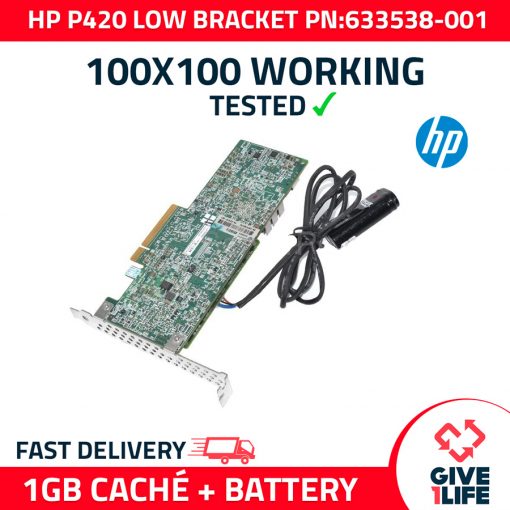 HP CONTROLADORA RAID P420 PERFIL BAJO 1GB CACHE+BATERIA 6GB/S SAS/SATA PN:633538-001
ENVIO RAPIDO, FACTURA, VENDEDOR PROFESIONAL