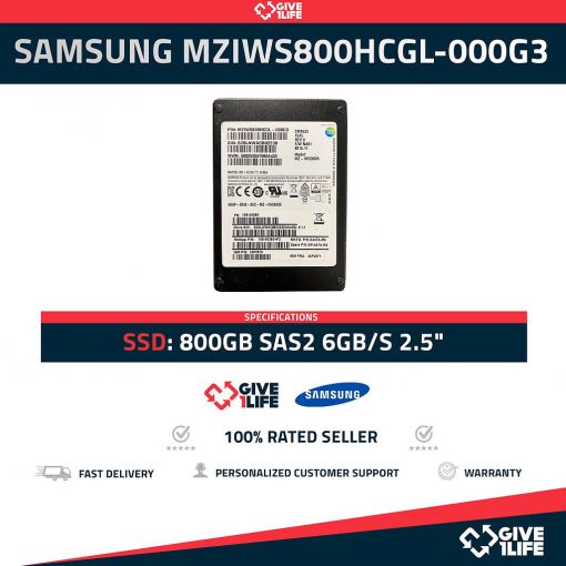 SAMSUNG MZIWS800HCGL-000G3 SSD 800GB SAS2 6GB/S 2.5" - ESPECIAL PARA SERVIDORES
ENVIO RAPIDO, FACTURA, VENDEDOR PROFESIONAL