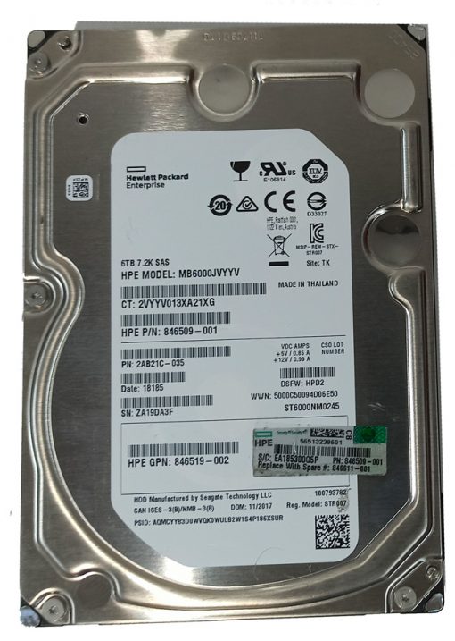 HPE ST6000NM0245 6TB HDD 3.5" SAS-3 12GB/S 7.200 RPM 256MB CACHÉ - 846509-001 / 2AB21C-035
ENVIO RAPIDO, FACTURA DISPONIBLE, VENDEDOR PROFESIONAL