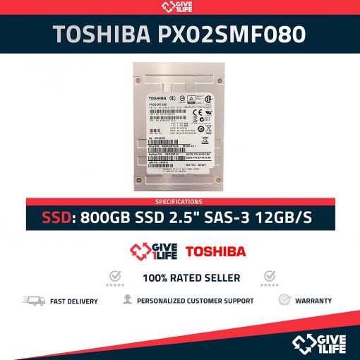 TOSHIBA PX02SMF080 800GB SSD 2.5" SAS-3 12GB/S UNIDAD DE ESTADO SOLIDO PARA SERVIDORES
ENVIO RAPIDO, FACTURA, VENDEDOR PROFESIONAL