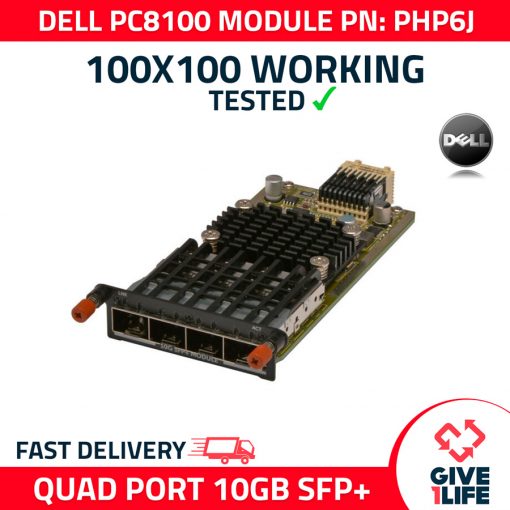 DELL PC8100 MODULO 4 PUERTOS 10GB SFP+ PARA DELL NETWORKING N4000 Y SWITCHES POWERCONNECT SERIE 8100 ENVIO RAPIDO, FACTURA, VENDEDOR PROFESIONAL