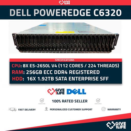 Dell PowerEdge C6320 24SFF 4xNODOS RW6H4 – 8 x E5-2650Lv4 (112C/224T) + 256GB + 16x 1.92TB SATA SSD
ENVIO RAPIDO, FACTURA, VENDEDOR PROFESIONAL