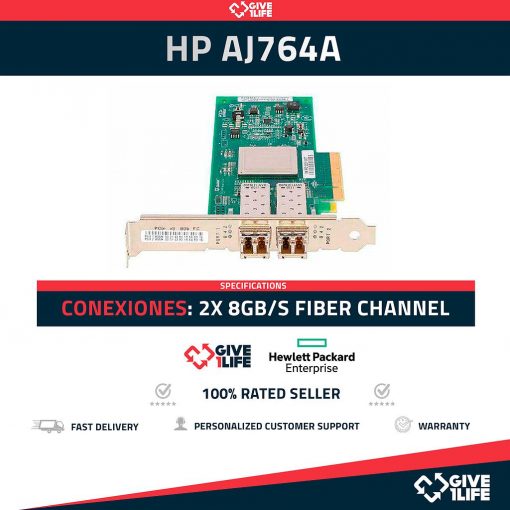 HP AJ764A SFP 82Q 8GB/S PERFIL ALTO+ DOBLE PUERTO (AJ718A) PCIe - 489191-001
ENVÍO RÁPIDO, FACTURA, VENDEDOR PROFESIONAL