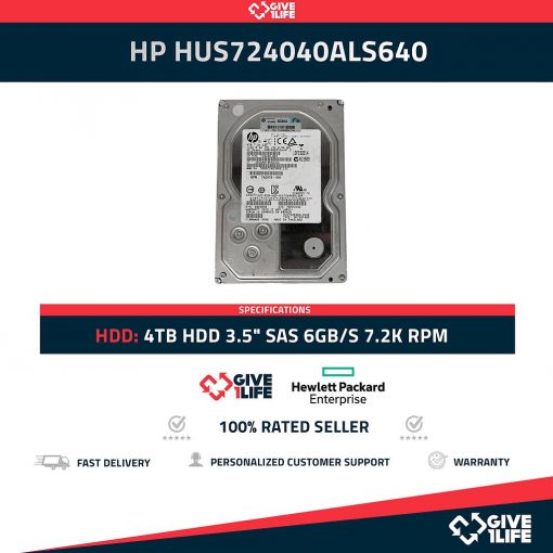HP HUS724040ALS640 4TB HDD 3.5" SAS 6GB/S 7.2K RPM - 710489-003 / 0B29858
ENVIO RAPÌDO, FACTURA, VENDEDOR PROFESIONAL