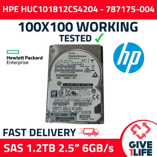 HPE HUC101812CS4204 1.2TB HDD 2.5" SAS-3 12GB/S 10K 128MB CACHÉ - 787175-004 / 760657-001 / 0B31876 - ESPECIAL PARA SERVIDORES
ENVÍO RÁPIDO, FACTURA, VENDEDOR PROFESIONAL