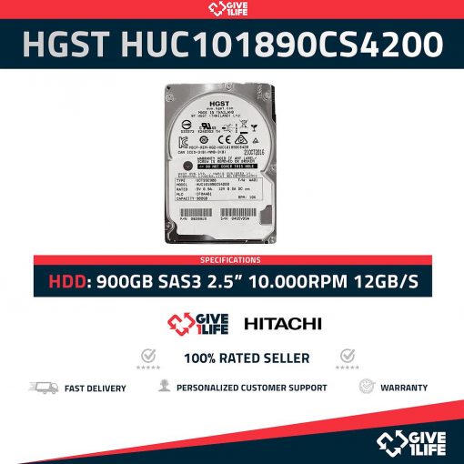HITACHI HUC101890CS4200 900GB HDD 2.5" SAS-3 12GB/S 10K 128MB CACHÉ - ESPECIAL PARA SERVIDORES
ENVÍO RÁPIDO, FACTURA, VENDEDOR PROFESIONAL