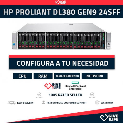 HP Proliant DL380 Gen9 24SFF (24 Bahías de 2.5") CONFIGURABLE ENVIO RAPIDO, FACTURA, VENDEDOR PROFESIONAL