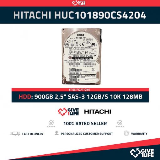 HITACHI HUC101860CS4204 600GB HDD 2,5" SAS-3 12GB/S 10K 128MB CACHÉ - ESPECIAL PARA SERVIDORES
ENVIO RAPIDO, FACTURA, VENDEDOR PROFESIONAL