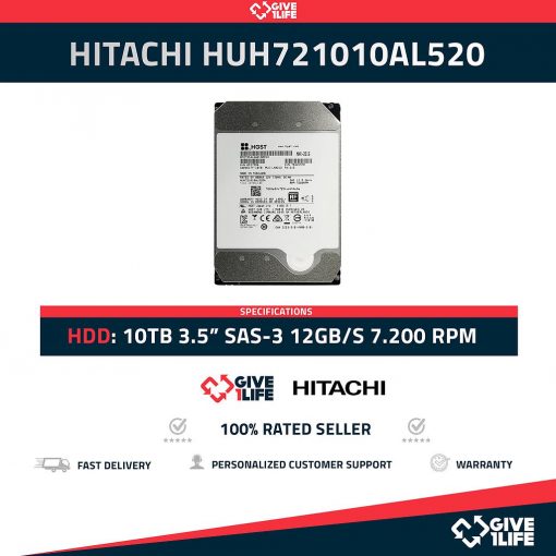 HITACHI HUH721010AL5204 10TB HDD 3.5" SAS-3 12GB/S 7.2K RPM
ENVIO RAPIDO, FACTURA DISPONIBLE, VENDEDOR PROFESIONAL
