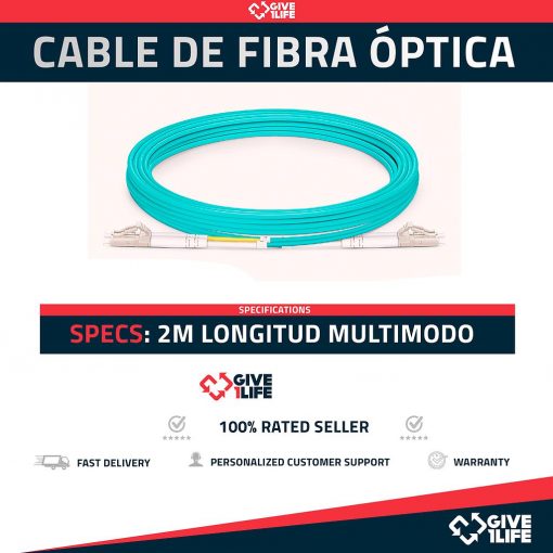 Cable/Latiguillo de Fibra Óptica LC UPC a LC UPC 2M OM3 Multimodo
ENVIO RAPIDO, FACTURA, VENDEDOR PROFESIONAL
