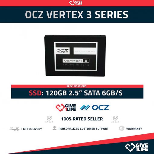OCZ VERTEX 3 SERIES SSD 120GB 2.5" SATA 6GB/S
ENVIO RAPIDO, FACTURA, VENDEDOR PROFESIONAL