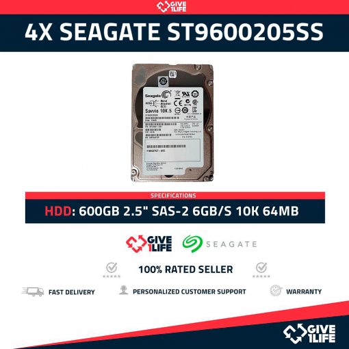 SEAGATE ST9600205SS 600GB HDD 2.5" SAS-2 6GB/S 10K 64MB CACHÉ - ESPECIAL PARA SERVIDORES
ENVIO RAPIDO, FACTURA, VENDEDOR PROFESIONAL