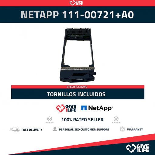 NETAPP DRIVE TRAY SAS TO SAS 2.5" SFF PN:111-00721+A0 WITH SCREWS
ENVIO RAPIDO, FACTURA DISPONIBLE, VENDEDOR PROFESIONAL