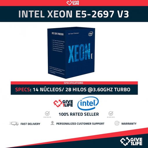 Intel Xeon E5-2697 V3 (14 Núcleos / 28 Hilos) @3.60GHz Turbo Speed, ENVIO RÁPIDO, FACTURA DISPONIBLE, PROFESSIONAL SELLER