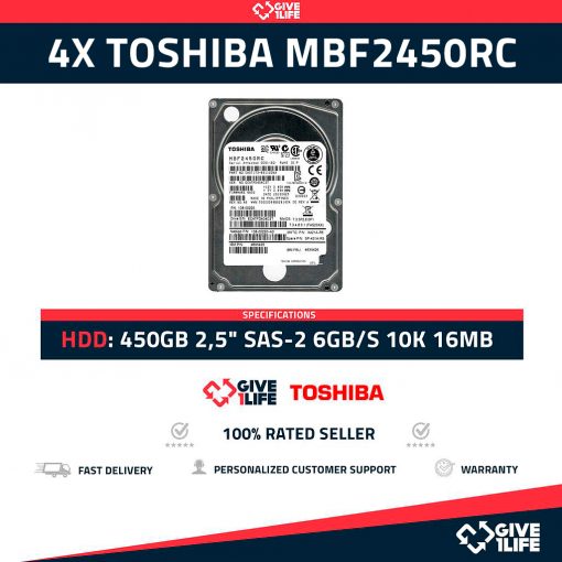 TOSHIBA MBF2450RC 450GB HDD 2,5" SAS-2 6GB/S 10K 16MB - SERVIDOR DELL / HP / IBM - ESPECIAL PARA SERVIDORES
ENVIO RAPIDO, FACTURA, VENDEDOR PROFESIONAL