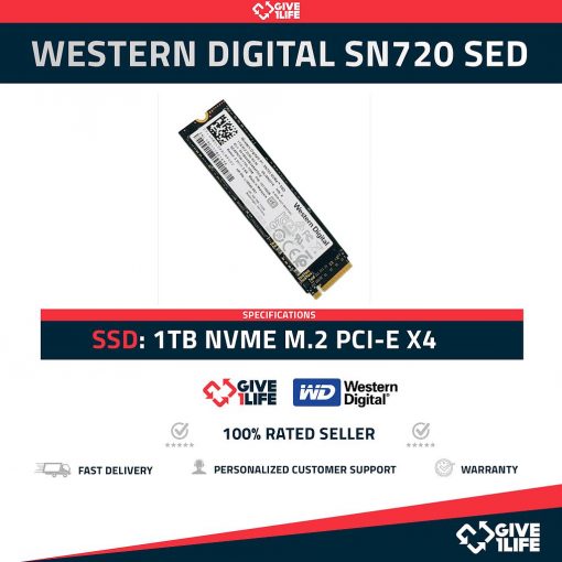 ENVIO RAPIDO, FACTURA, VENDEDOR PROFESIONAL
Western Digital SN720 SED SSD 1TB NVME M.2 PCI-E 3.0 X4