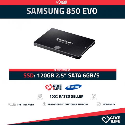 SAMSUNG 850 EVO SSD 120GB 2.5" SATA 6GB/S
ENVIO RAPIDO, FACTURA, VENDEDOR PROFESIONAL