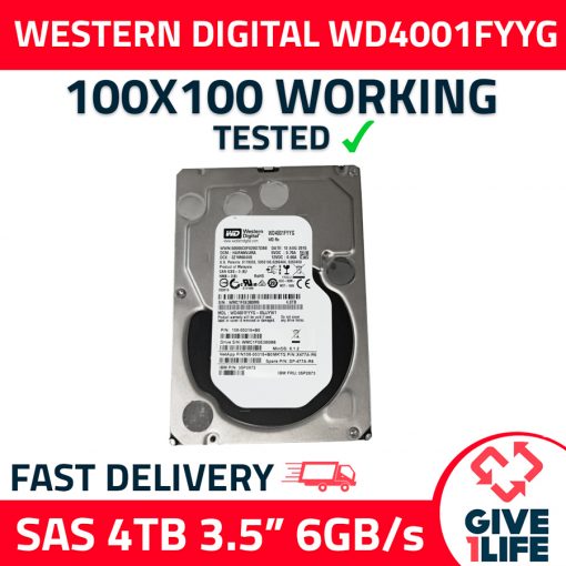 WESTERN DIGITAL WD4001FYYG 4TB HDD 3.5" SAS-2 6GB/S 7.200 RPM 32MB CACHÉ - ESPECIAL PARA SERVIDORES HP / DELL / IBM
ENVIO RAPIDO, FACTURA DISPONIBLE, VENDEDOR PROFESIONAL