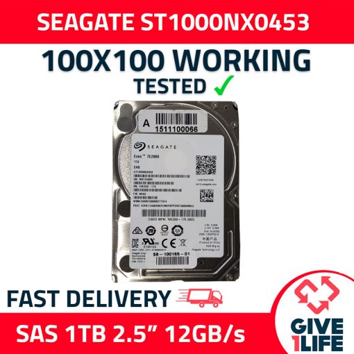 SEAGATE ST1000NX0453 1TB HDD 2.5 SAS-3 12GB/S 7.2K CACHE 128 - SERVIDORES
ENVIO RAPIDO, FACTURA, VENDEDOR PROFESIONAL, BOLSA ANTIESTATICA