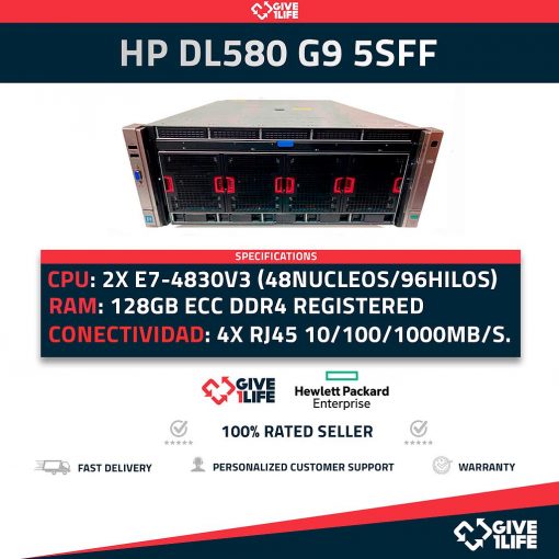 Servidor Rack HP DL580 G9 5SFF 4xE7-4830V3+128GB DDR4 +P830+4PSU HSTNS-2147
ENVÍO RÁPIDO FACTURA CAJA REFORZADA VENDEDOR PROFESIONAL