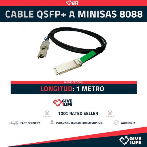 Cable QSFP+ a Mini SAS 8088 Longitud 1 Metro
ENVIO RAPIDO, FACTURA, VENDEDOR PROFESIONAL