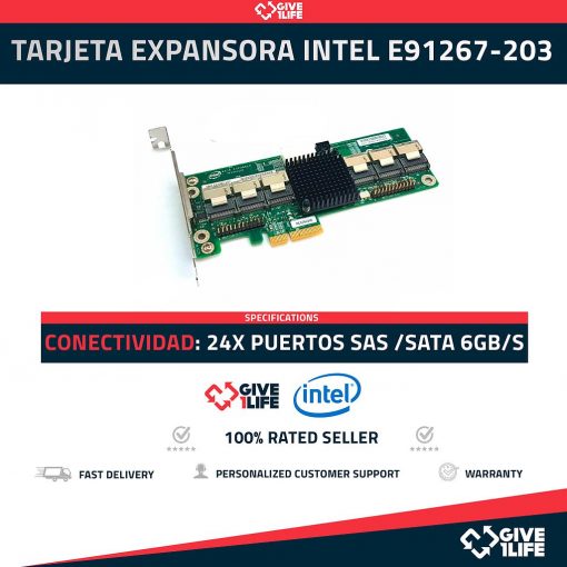 TARJETA EXPANSORA INTEL E91267-203 24x PUERTOS SATA / SAS 6GB/s
ENVIO RAPIDO, FACTURA, VENDEDOR PROFESIONAL