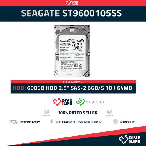 SEAGATE ST9600105SS 600GB HDD 2.5" SAS-2 6GB/S 10K 64MB CACHÉ - ESPECIALES PARA SERVIDORES
ENVIO RAPIDO, FACTURA, VENDEDOR PROFESIONAL