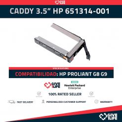 CADDY 3.5" HDD PARA HP Proliant G8 G9 IC CHIP 651314-001