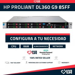 HP DL360 G9 8SFF 1U (8 x 2.5" Bahías) CONFIGURABLE