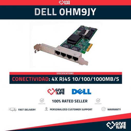 DELL 0HM9JY Tarjeta de Red 4x 10/100/1000MB/s PCI Express
ENVÍO RÁPIDO FACTURA BOLSA ANTIESTÁTICA VENDEDOR PROFESIONAL