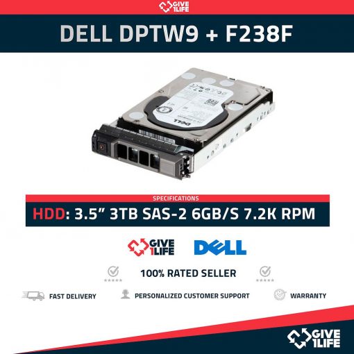 HDD 3.5" DELL 3TB SAS-2 6GB/s a 7.2K RPM con Caddy Modelo F238F
ENVIO RAPIDO, FACTURA, VENDEDOR PROFESIONAL