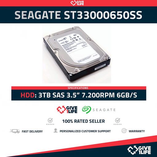 SEAGATE ST33000650SS 3TB HDD 3.5" SAS-2 6GB/S 64MB - SERVIDORES HP / DELL / IBM
ENVIO RAPIDO, FACTURA, VENDEDOR PROFESIONAL