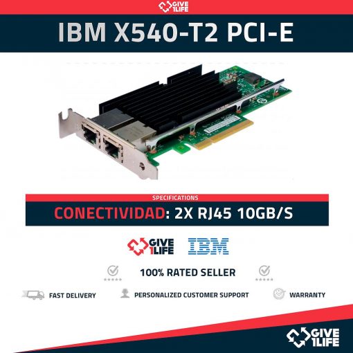 IBM X540-T2 PCI-E DUAL PORT RJ45 10GB/s PERFIL BAJO
ENVÍO RÁPIDO FACTURA BOLSA ANTIESTÁTICA VENDEDOR PROFESIONAL