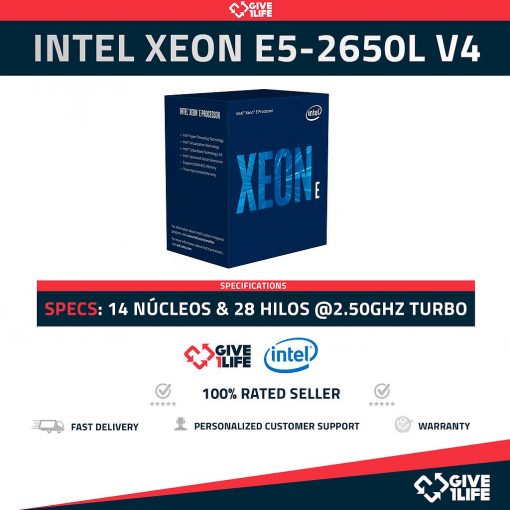 Intel Xeon E5-2650L V4 (14 Núcleos / 28 Hilos) @2.50GHz Turbo Speed, ENVIO RÁPIDO, FACTURA DISPONIBLE, PROFESSIONAL SELLER