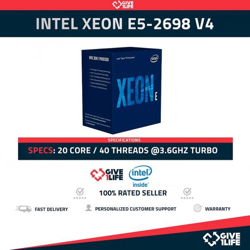 Intel Xeon E5-2698 V4 (20 Núcleos/40 Hilos) @3.60GHz Turbo Speed
ENVIO RAPIDO, FACTURA, VENDEDOR PROFESIONAL