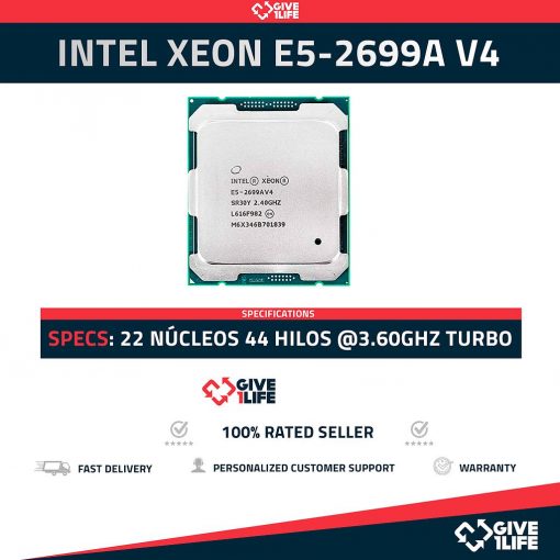 Intel Xeon E5-2699A V4 22 Núcleos 44 Hilos @3.60GHz Turbo Mode 55MB Cache
ENVIO RAPIDO, FACTURA, VENDEDOR PROFESIONAL