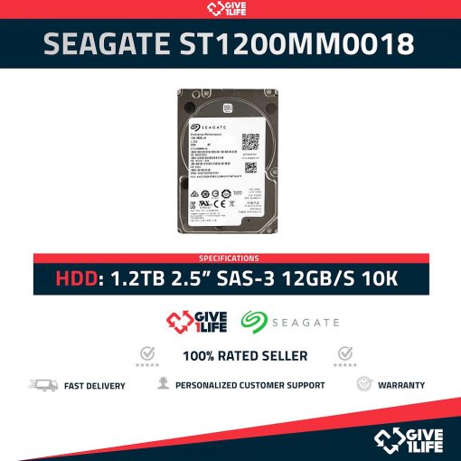 SEAGATE ST1200MM0018 1.2TB HDD 2,5" SAS-3 12GB/S 10K 64MB CACHÉ - ESPECIAL PARA SERVIDORES
ENVIO RAPIDO, FACTURA, VENDEDOR PROFESIONAL