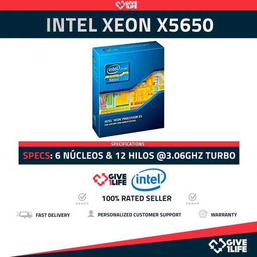 Intel Xeon X5650 (6 Núcleos / 12 Hilos) @3.06GHz Turbo Speed ENVIO RÁPIDO, FACTURA DISPONIBLE, PROFESSIONAL SELLER