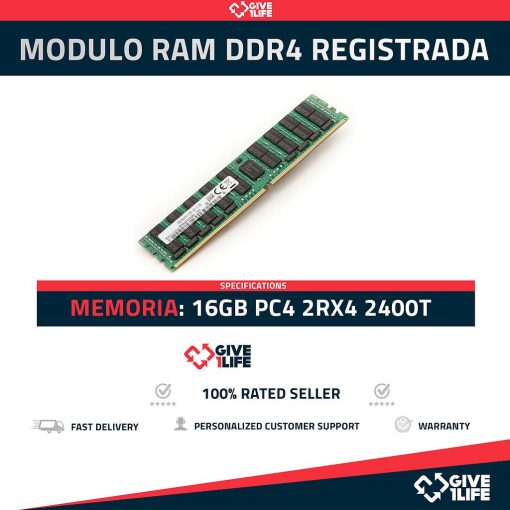 16GB 2Rx4 PC4-2400T DDR4 RAM REGISTRADA - ESPECIAL SERVIDOR
ENVIO RAPIDO, FACTURA, VENDEDOR PROFESIONAL