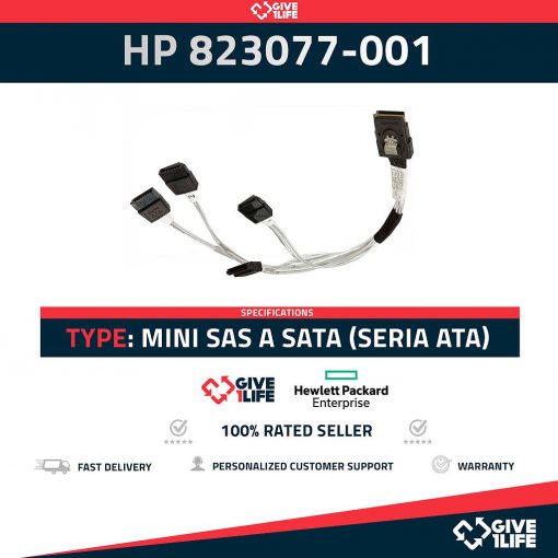 Cable Mini SAS para Trasferencia de Datos HP 823077-001, 826011-001 con puertos SATA (Serial ATA). Atención! Los volúmenes de Almacenamiento Necesitan Alimentación. ENVIO RAPIDO, FACTURA, VENDEDOR PROFESIONAL
