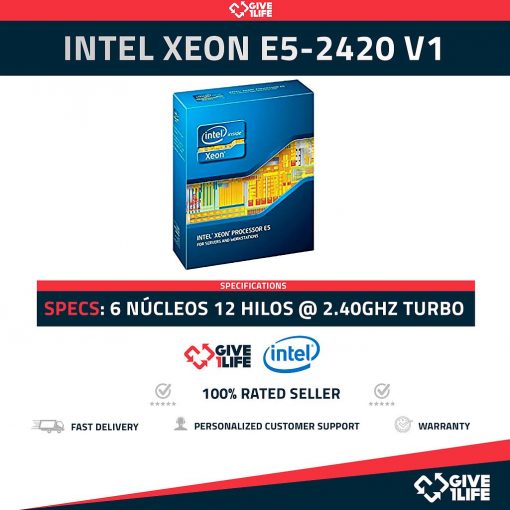 Intel Xeon E5-2420 V1 (6 Núcleos / 12 Hilos) @2.40GHz Turbo Speed ENVIO RÁPIDO, FACTURA DISPONIBLE, PROFESSIONAL SELLER