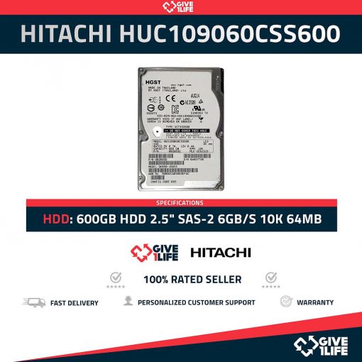 HITACHI HUC109060CSS600 600GB HDD 2.5" SAS-2 6GB/S 10K 64MB CACHÉ - ESPECIAL PARA SERVIDORES
ENVÍO RÁPIDO, FACTURA, VENDEDOR PROFESIONAL