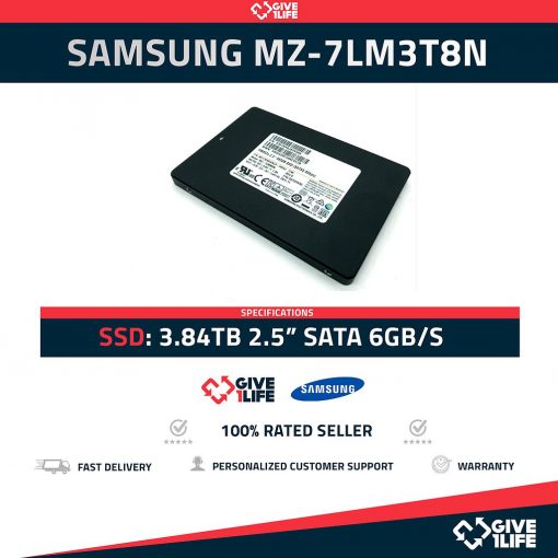 Samsung PM863a MZ-7LM3T8N SSD 2.5" 3.84TB SATA 6GB/s ENVIO RAPIDO, FACTURA, VENDEDOR PROFESIONAL