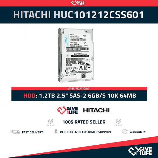 HITACHI HUC101212CSS601 1.2TB HDD 2.5" SAS-2 6GB/S 10K 64MB CACHÉ - ESPECIAL PARA SERVIDORES
ENVÍO RÁPIDO, FACTURA, VENDEDOR PROFESIONAL