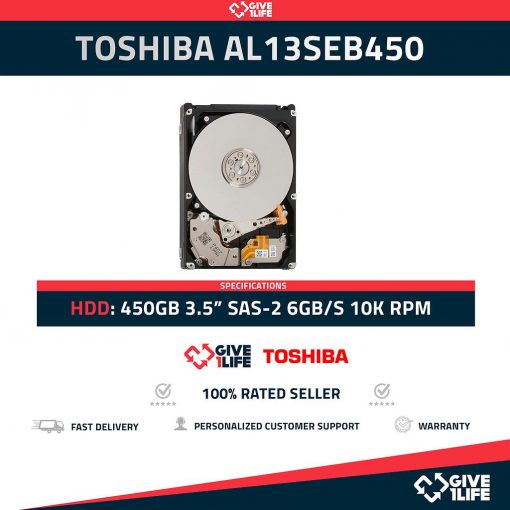 TOSHIBA AL13SEB450 450GB HDD 2.5 SAS-2 6GB/S 10K CACHE 128 - SERVIDORES
ENVIO RAPIDO, FACTURA, VENDEDOR PROFESIONAL, BOLSA ANTIESTATICA