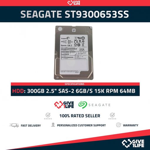 SEAGATE ST9300653SS 300GB HDD 2.5" SAS-2 6GB/S 15K RPM 64MB CACHE - ESPECIAL PARA SERVIDORES
ENVIO RAPIDO, FACTURA, VENDEDOR PROFESIONAL