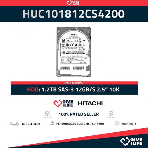 HITACHI HUC101812CS4200 1.2TB HDD 2.5" SAS-3 12GB/S 10K 128MB
ENVIO RAPIDO, FACTURA, VENDEDOR PROFESIONAL