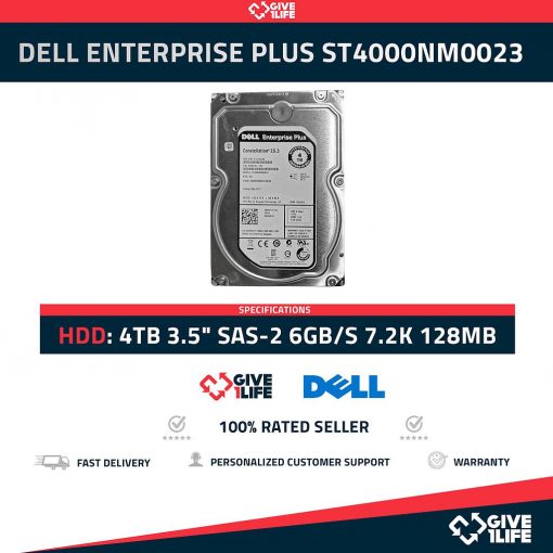 DELL ENTERPRISE PLUS ST4000NM0023 4TB HDD 3.5" SAS-2 6GB/S 7.2K 128MB CACHÉ - DRMYH - ESPECIAL PARA SERVIDORES HP / DELL / IBM
ENVIO RAPIDO, FACTURA DISPONIBLE, VENDEDOR PROFESIONAL